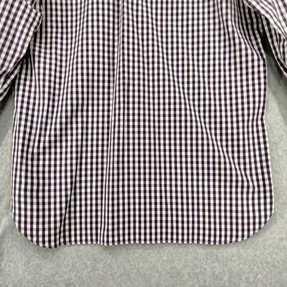 J Crew 80's 2-Ply Shirt Mens M 15 - 15.5 Purple Check Haberdashery Button Down - Picture 11 of 12